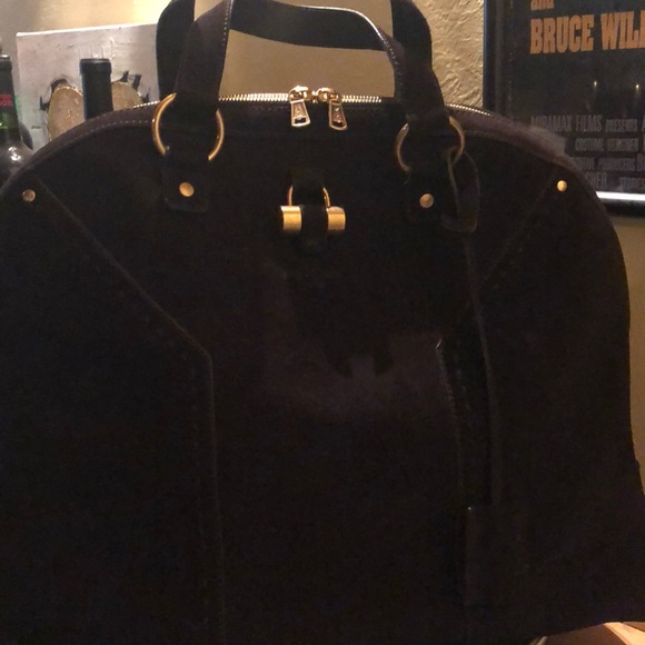 Saint Laurent Handbags - YSL vintage chocolate leather/suede x-large bag